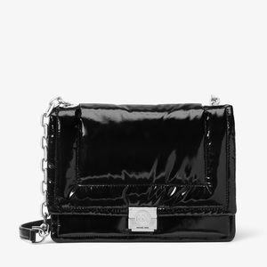 Michael Kors Black Rory Patent Pillow Crossbody